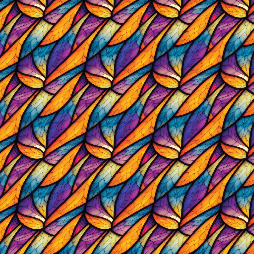 Stained Glass 4 Pattern Acrylic Sheet - CMB Pattern Acrylic